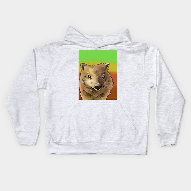 Wombat Kids Hoodie by shehitsback